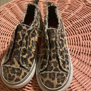 Cheetah Print Laceless Sneakers